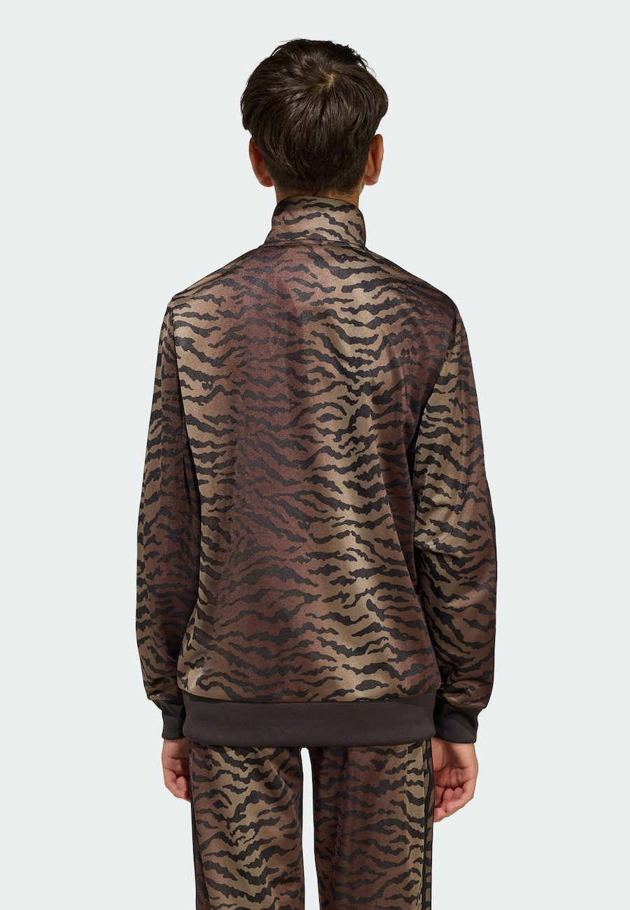Толстовка с капюшоном на молнии ADIDAS ORIGINALS Firebird, Brown/Brocade — фото 3