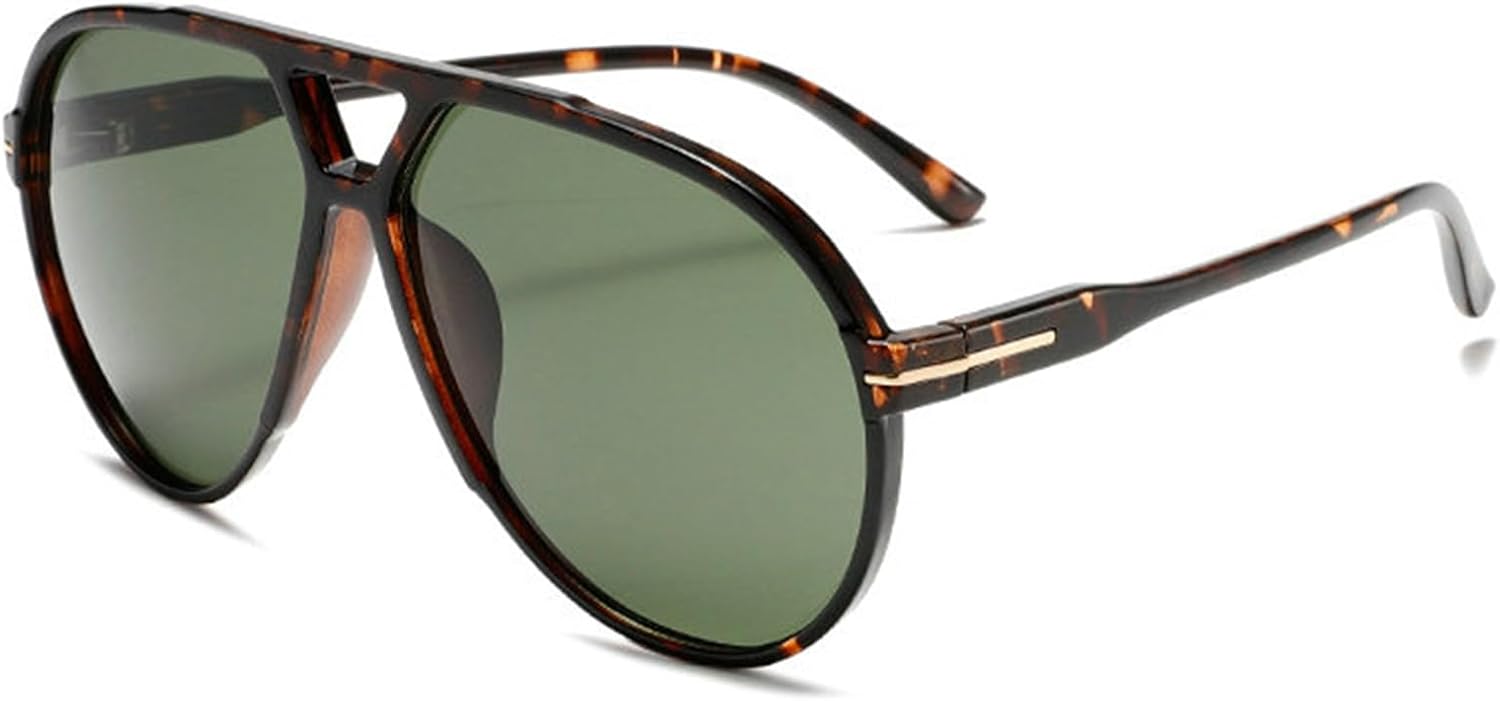 

Солнцезащитные очки Helena в стиле ретро 70-х, модель «пилот», для женщин и мужчин. Модные овальные солнцезащитные очки с леопардовым градиентом, плоская оправа, защита от УФ-излучения UV400, C8