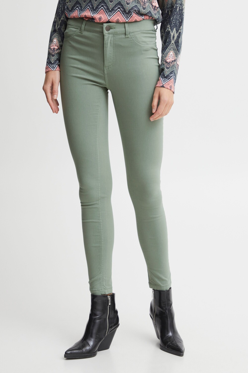 

Брюки b.young Slim fit Jeans, зеленый