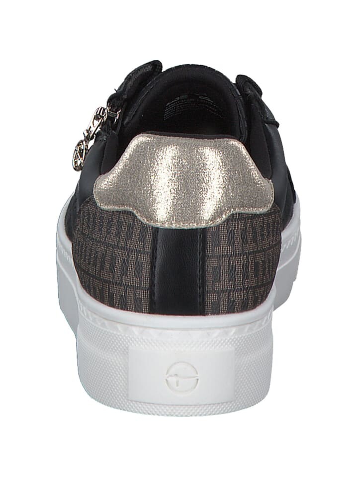 Элегантные туфли на шнуровке Tamaris, цвет black/gold — фото 3