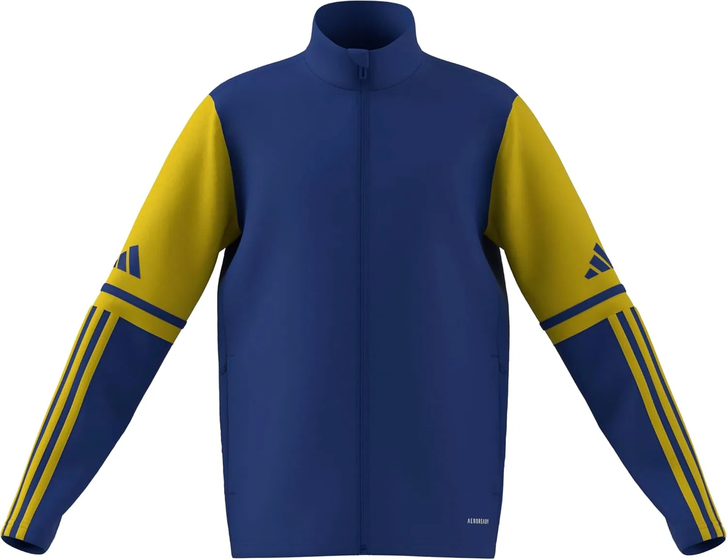 Тренировочная куртка, флисовая, adidas, Team Royal Blue/Team Yellow — фото 2