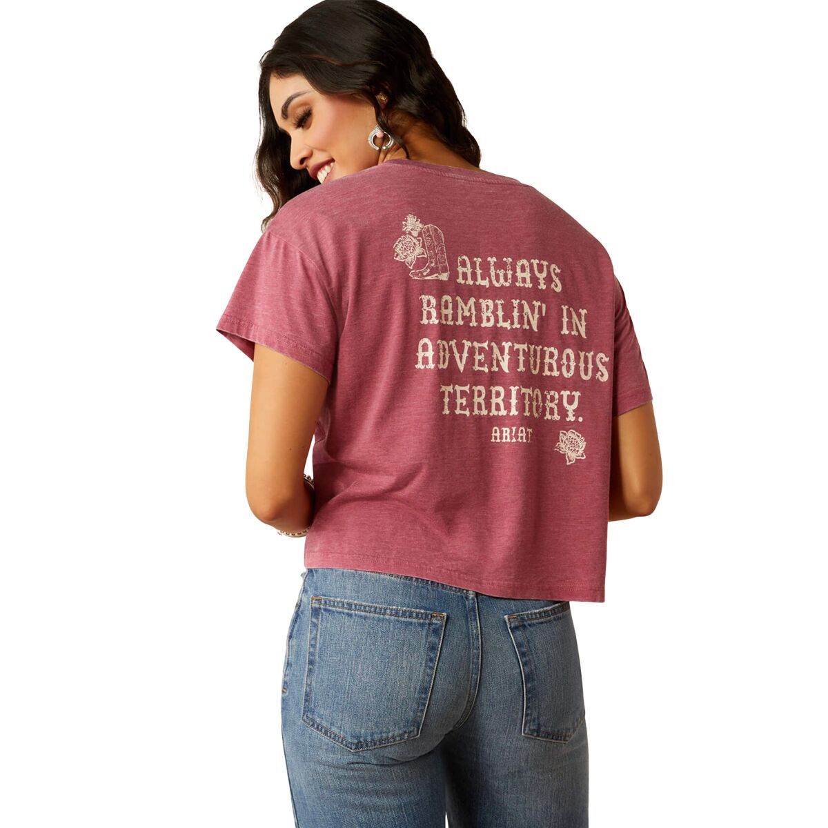 

Футболка Always ramblin Ariat, цвет dry rose