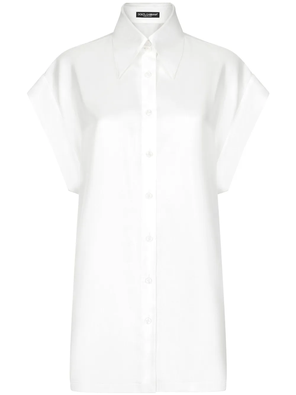 

Шелковая рубашка на пуговицах DOLCE & GABBANA, белый