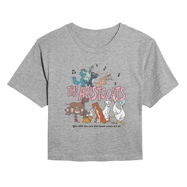 

Футболка Juniors The Aristocats с эффектом поношенности Disney, Heather Gray