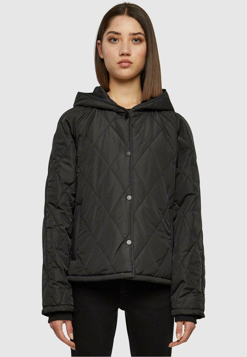 

Куртка межсезонная Diamond Quilted Hooded Urban Classics, черный