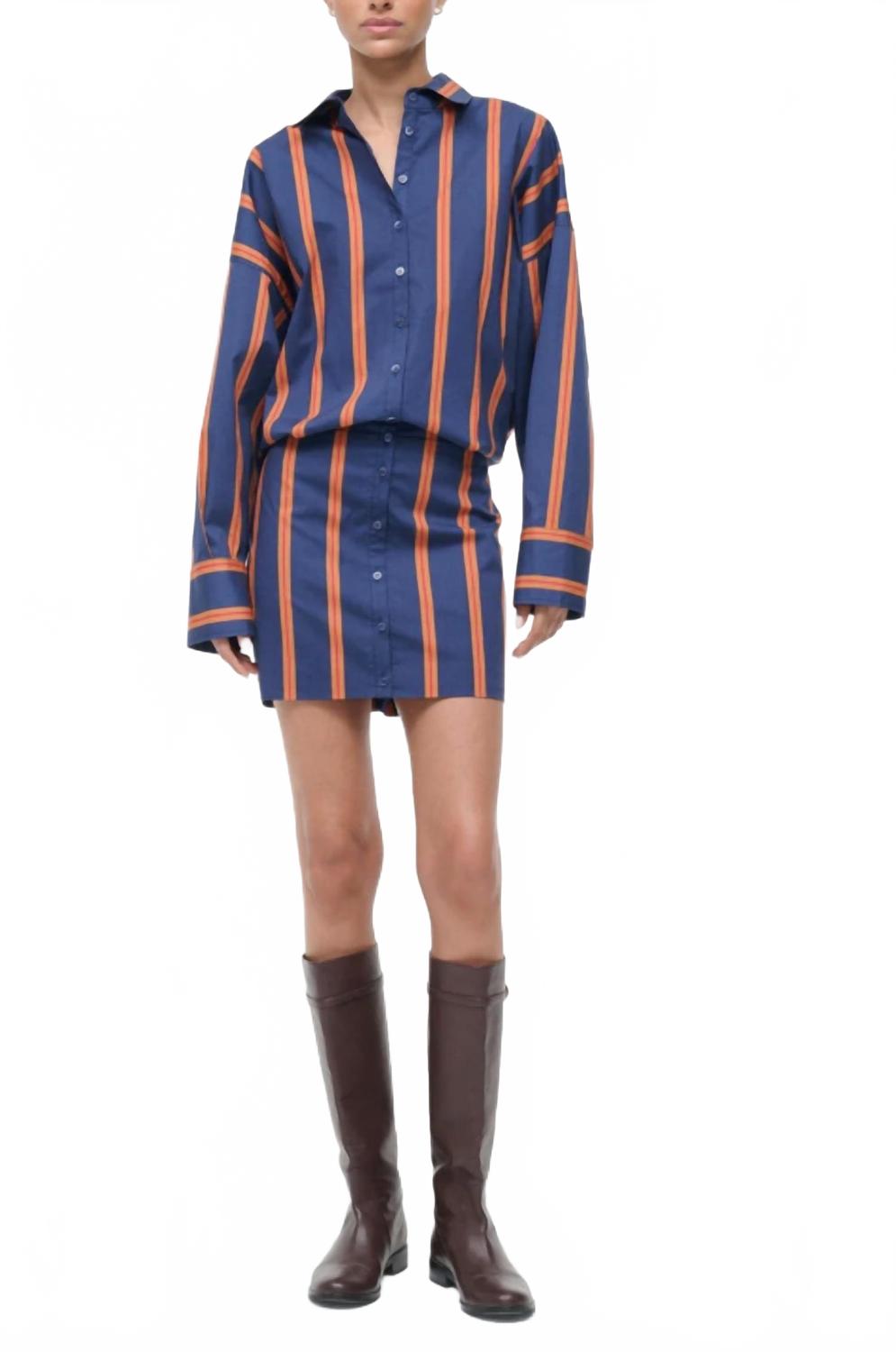 

STAUD Платье Синтии в полоску "железнодорожная полоска"