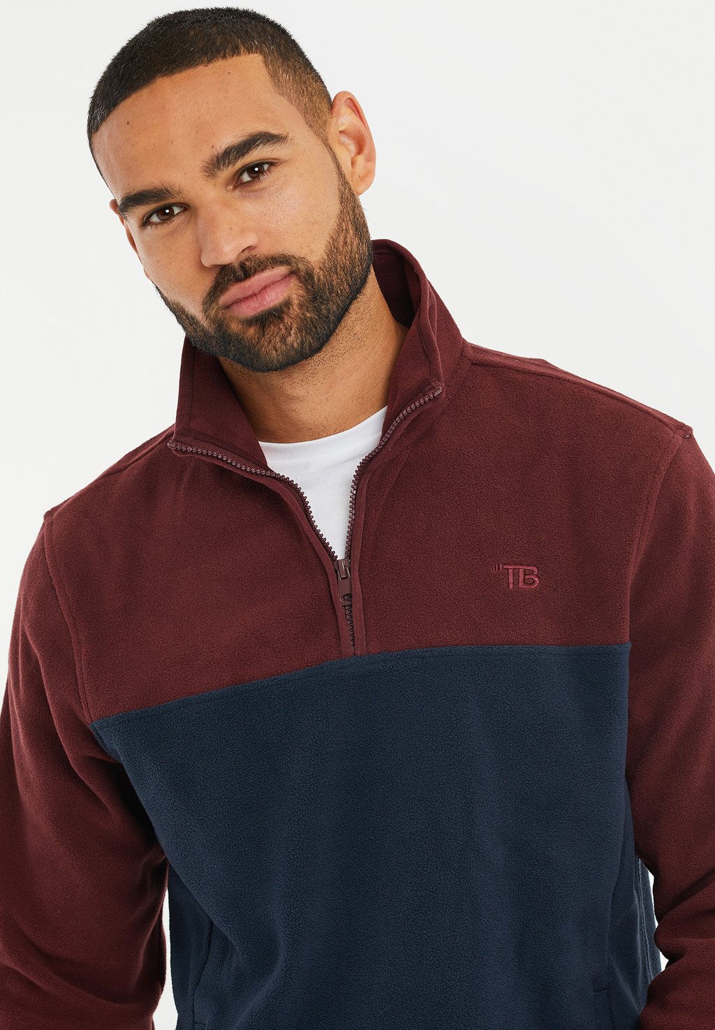 

Флисовый джемпер Threadbare, бордовый