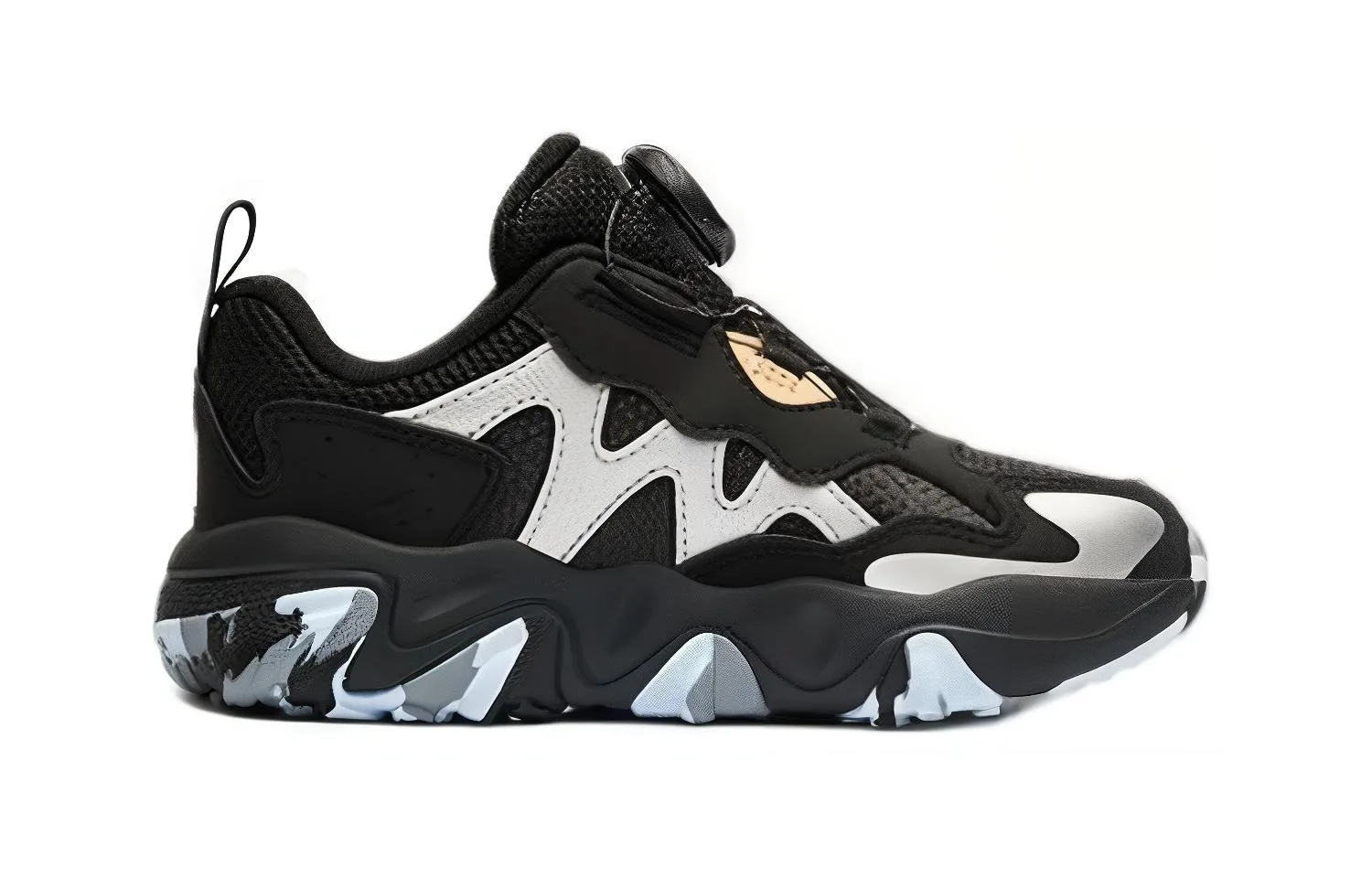 FILA KIDS Детские кроссовки для бега с низким верхом, устойчивые к скольжению и истиранию, черные серебристо-серые, для детей 3-7 лет — фото 3
