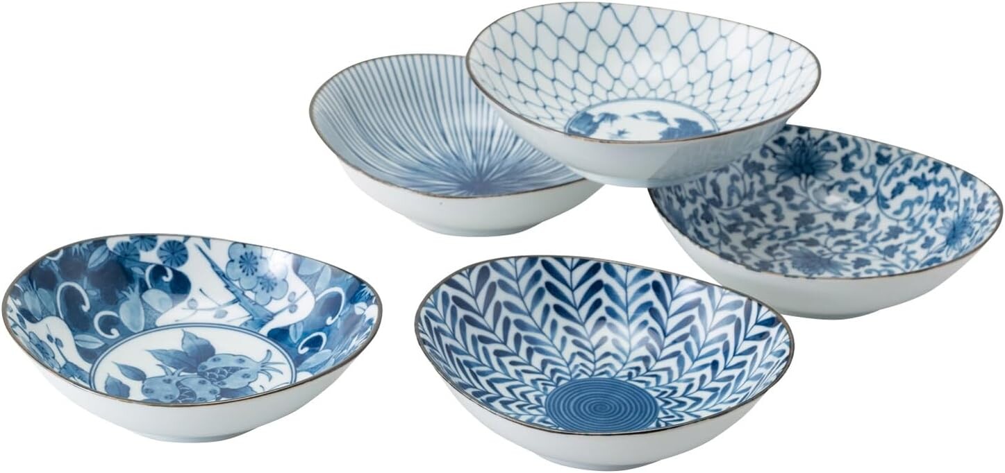 

Набор овальных горшков Saikai Pottery Indigo Change (M) 31064