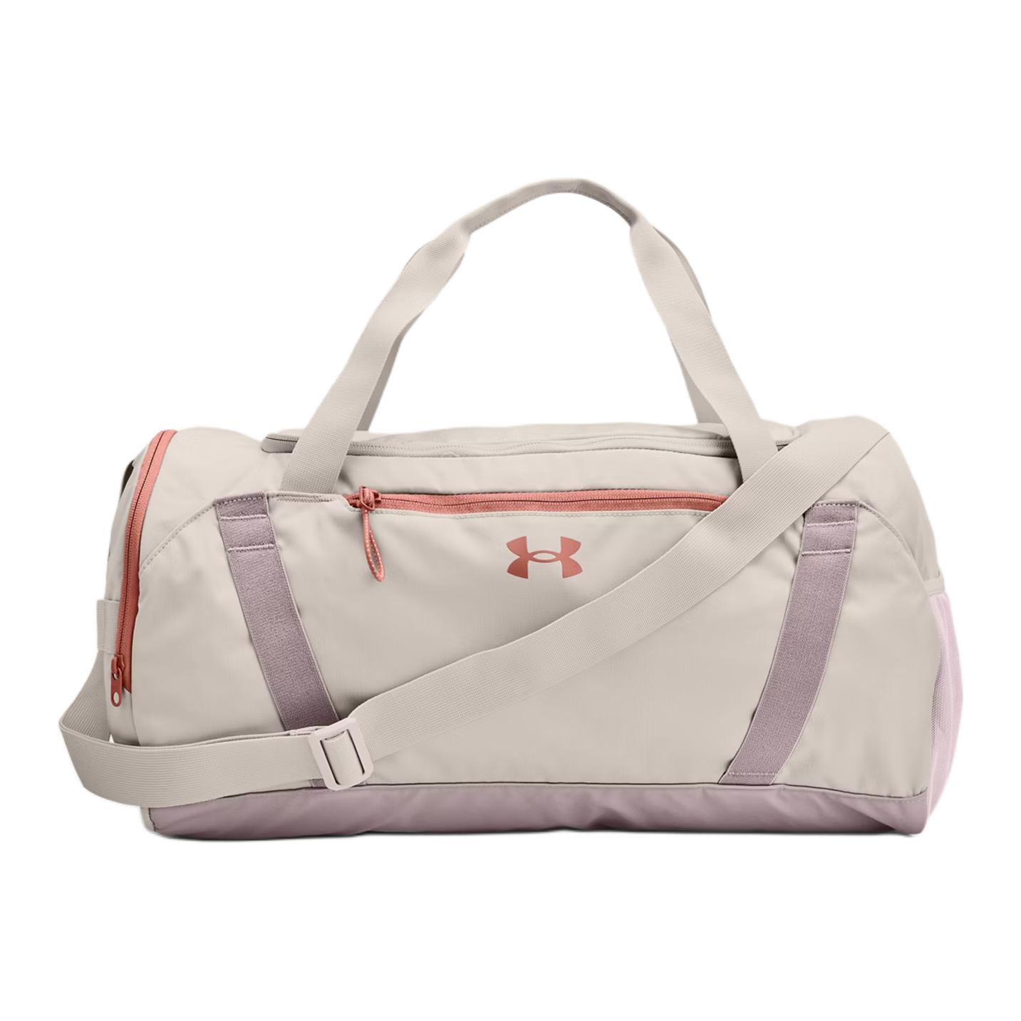 

Under Armour Полиэстеровая дорожная сумка женская серая и розовая, Gray & Pink