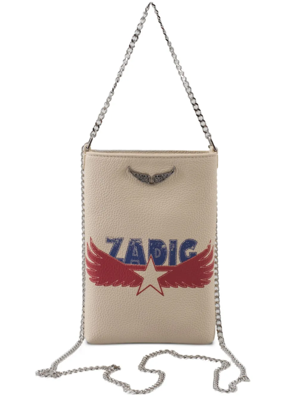 

Мини-сумка из рок-кожи Zadig&Voltaire, нейтральный