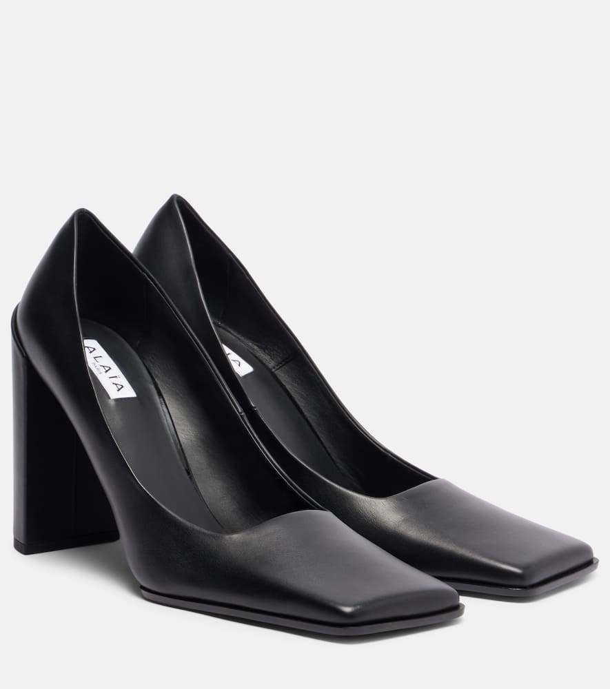 Квадратные кожаные лодочки Alaïa, Noir