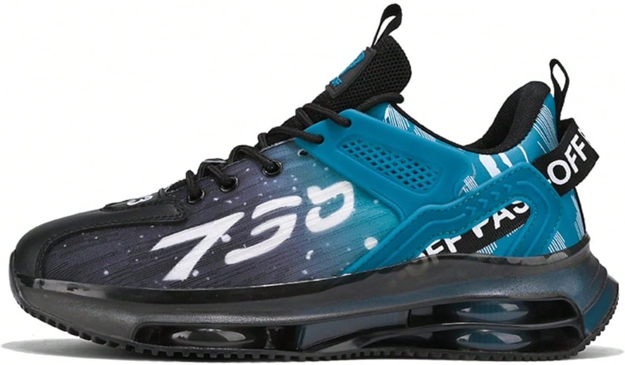 

Дышащие кроссовки с сеткой и контрастными вставками, спортивного стиля, с амортизирующей подошвой с воздушной подушкой, для бега, ходьбы и тренировок, на все сезоны, низкие, в уличном стиле, для мужчин Ctkvbmeoi, синий