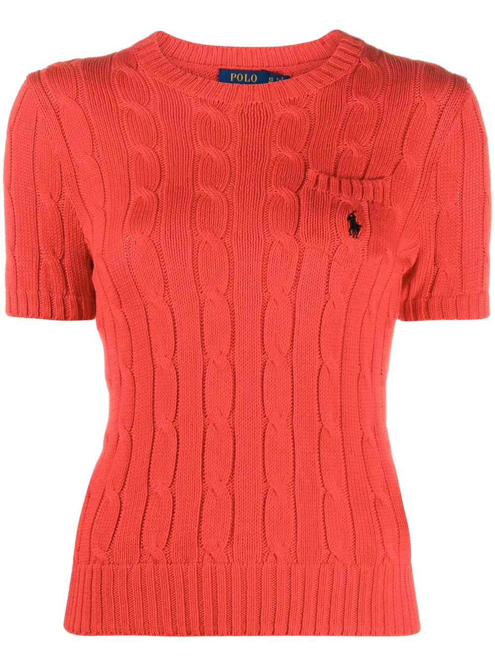 Вязаный топ с вышитым логотипом Polo Ralph Lauren, красный