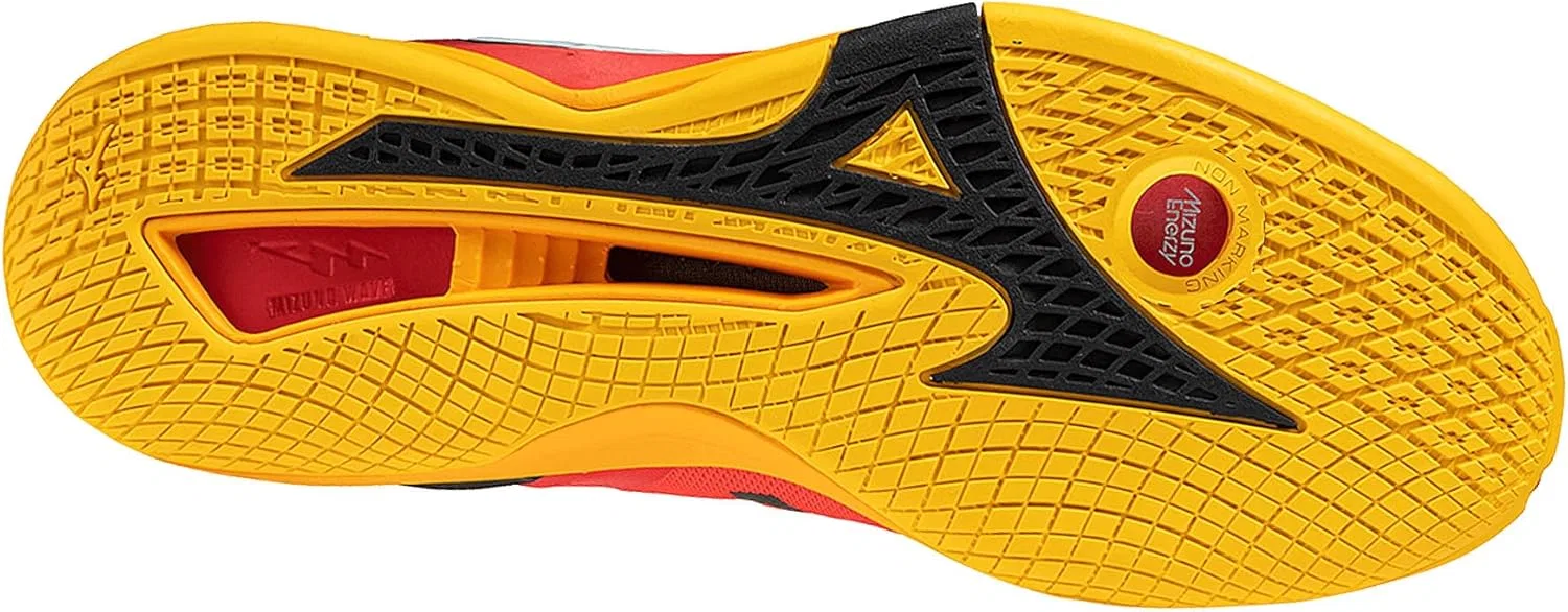 Кроссовки Mizuno Unisex Wave Stealth Neo, Radiant Red White Carrot Curl — фото 3