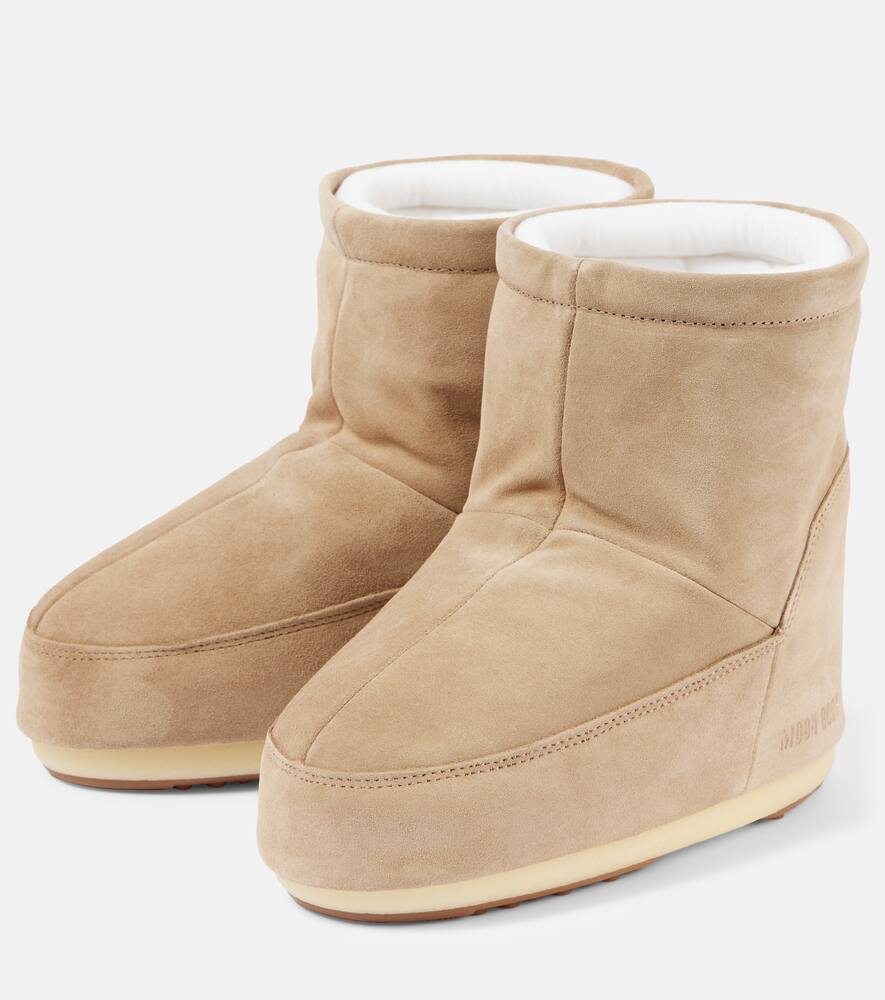 Низкие замшевые зимние ботинки Moon Boot, L003 Sand/Beige — фото 4
