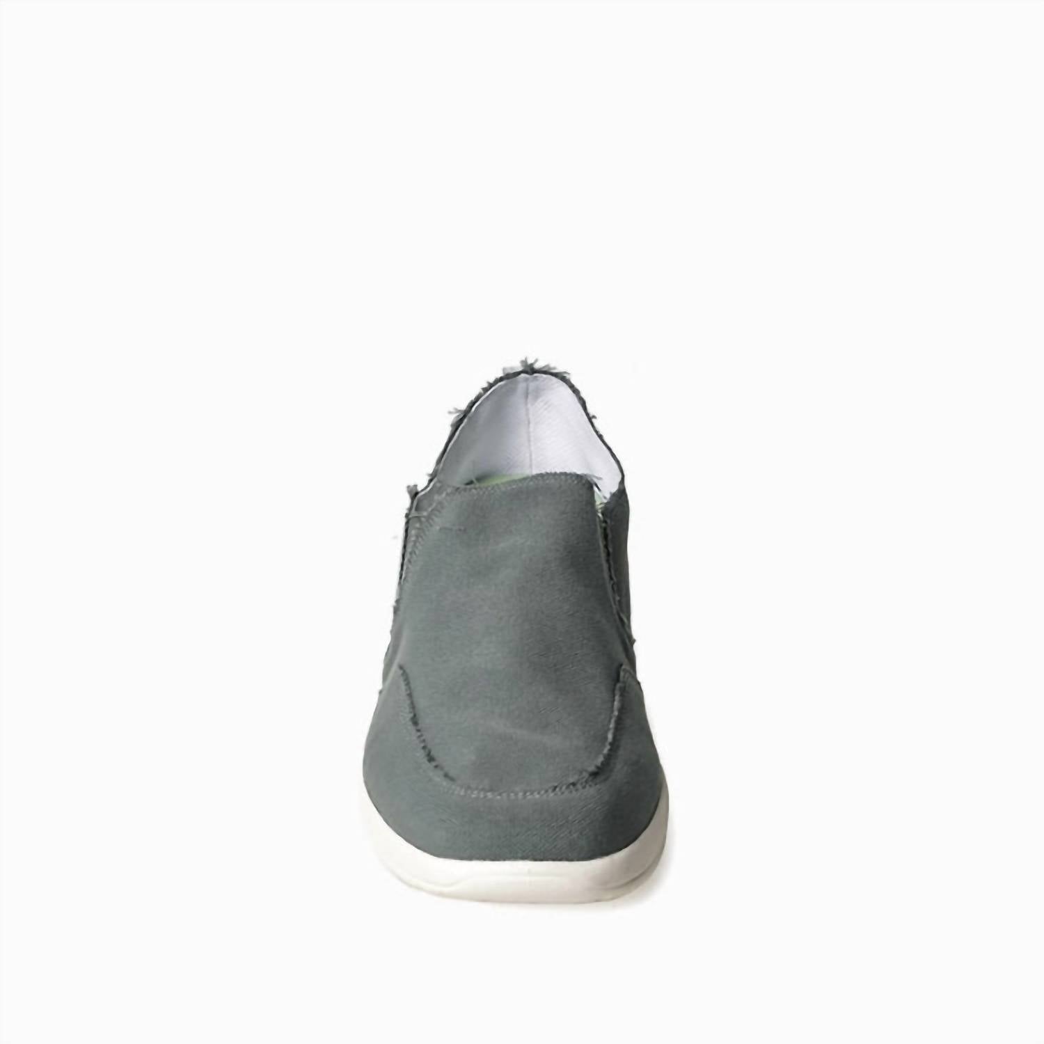 Мужские кеды Expanse Canvas Slip-On серого цвета Minnetonka — фото 3