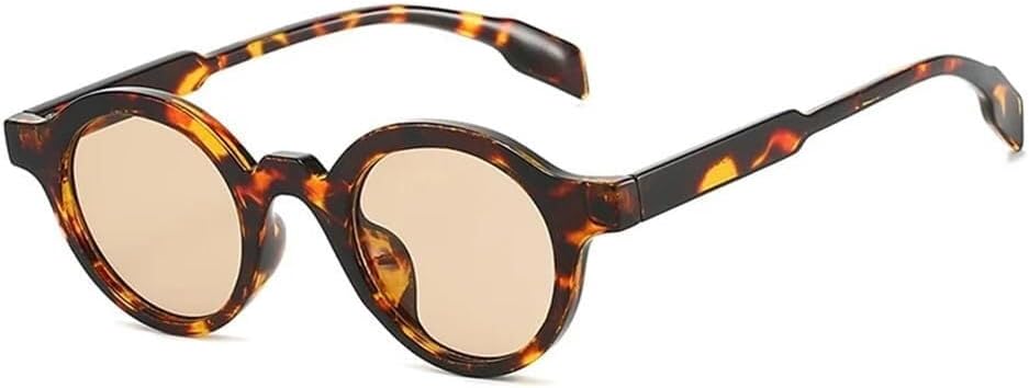 

Маленькие круглые женские солнцезащитные очки в стиле панк с градиентным покрытием UV400 для занятий спортом на открытом воздухе, бега и езды на велосипеде LXLHWN, Leopard Champagne