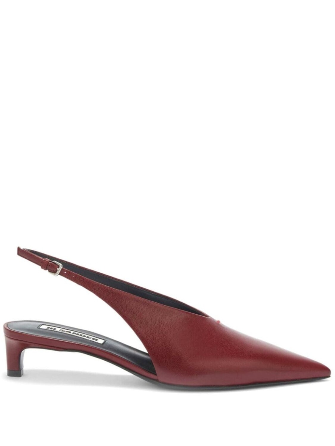 Jil Sander туфли-лодочки из кожи с открытой пяткой, красный