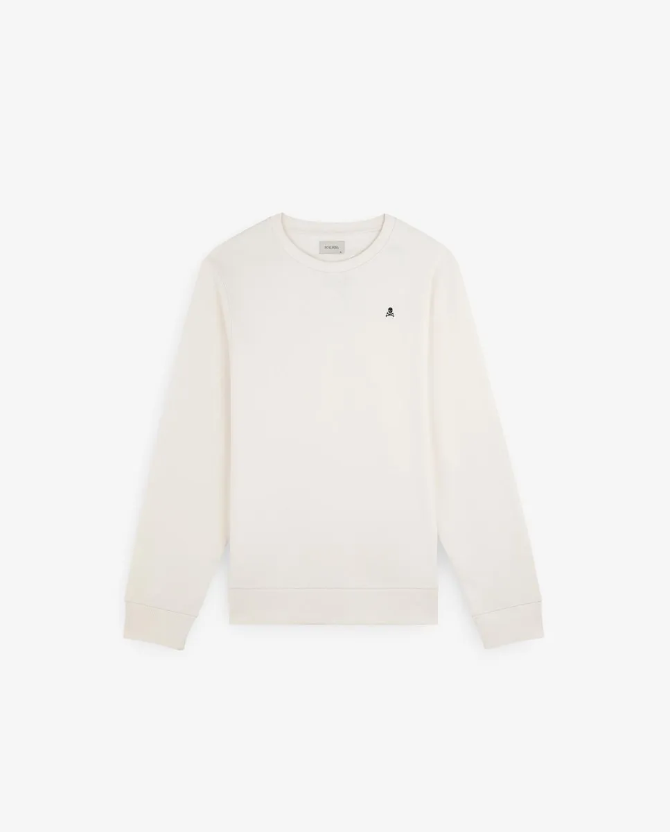 

Мужская хлопковая толстовка с вышитым черепом Scalpers, белый