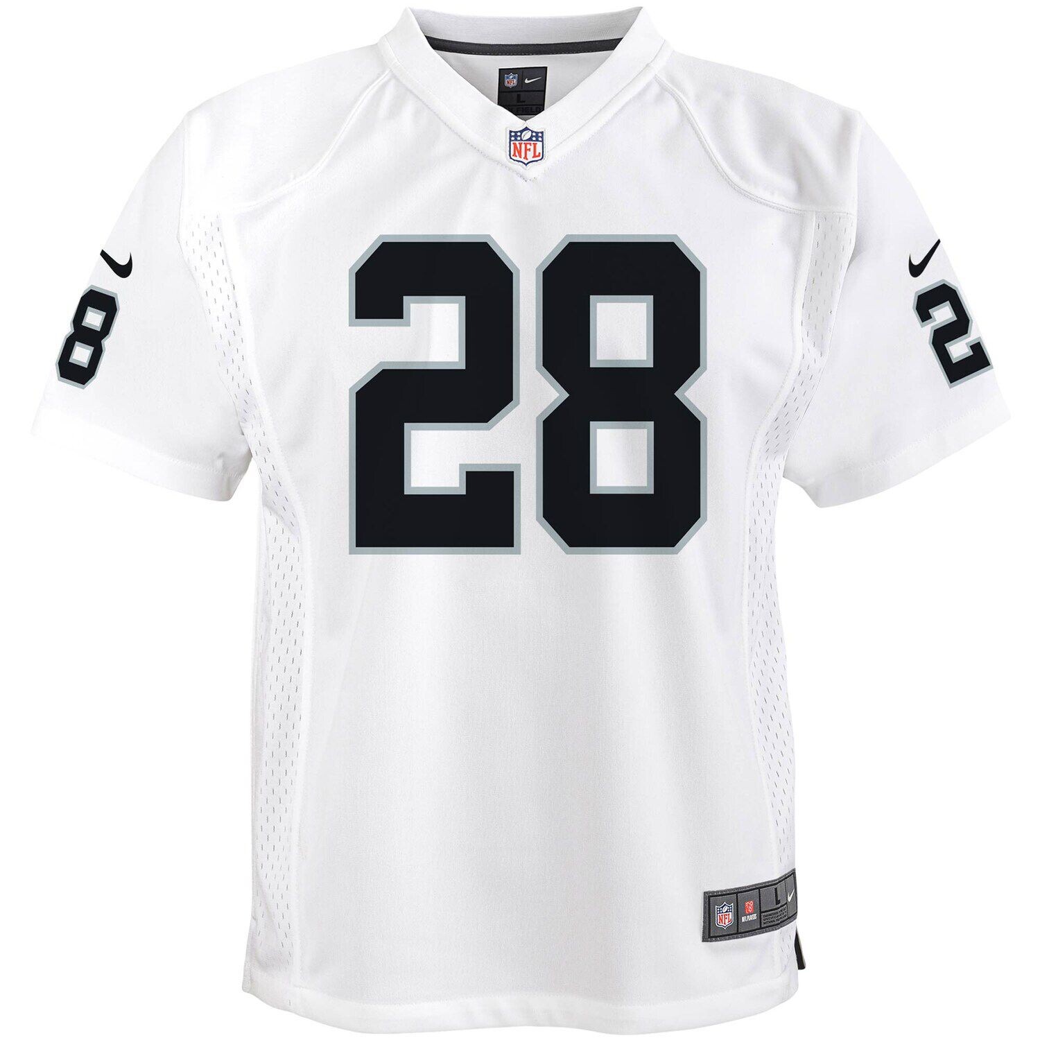 

Молодежная игровая майка Nike Josh Jacobs White Las Vegas Raiders Nike