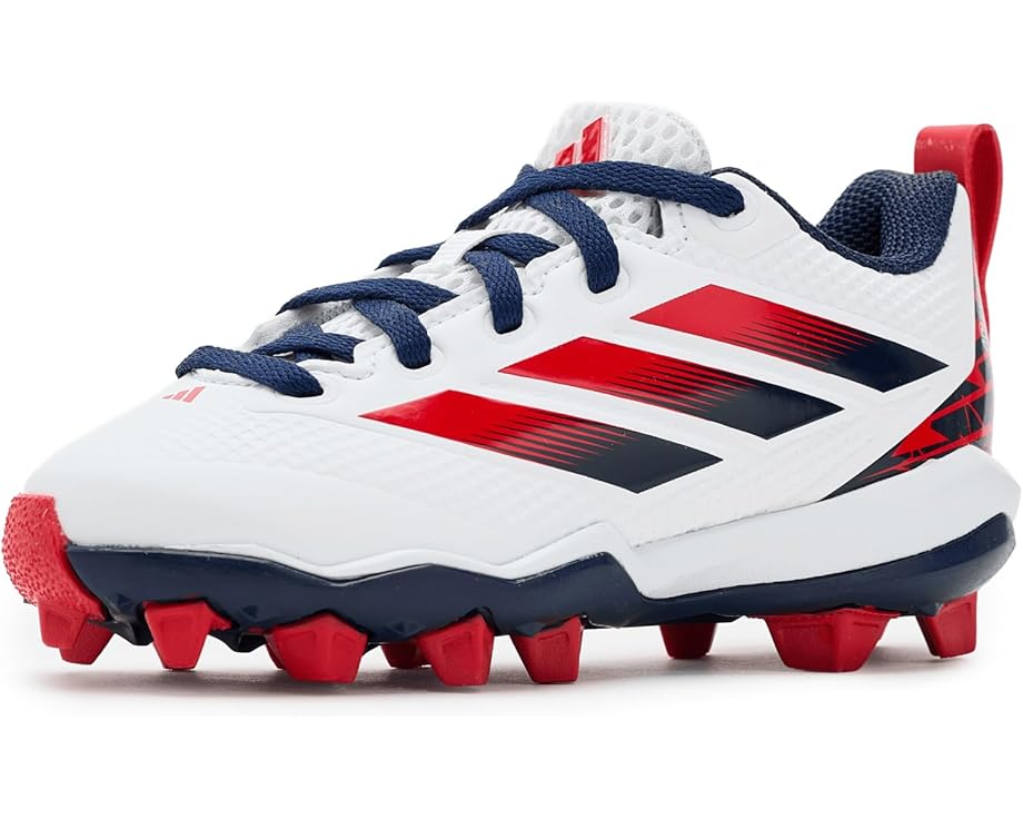 Унисекс кроссовки Adidas Kids Adizero Impact 2.0 Duogout, White/Team Navy Blue /Team Collegiate Red