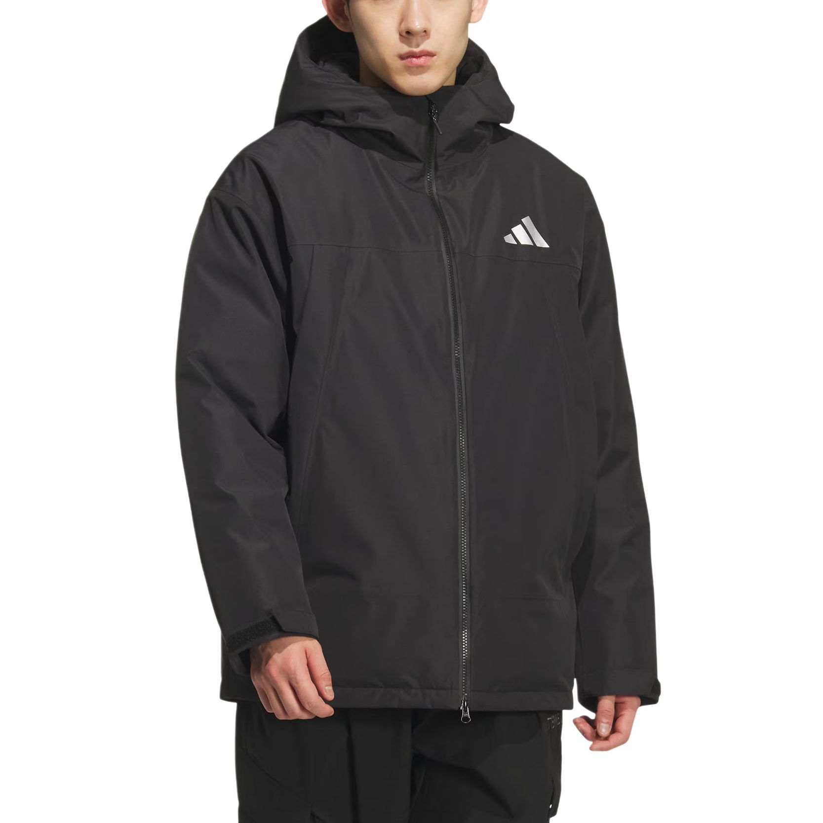 Куртка ветровка unisex Terre FW25 для походов waterproof, windproof, устойчивая к истиранию, термо Adidas, черный — фото 2