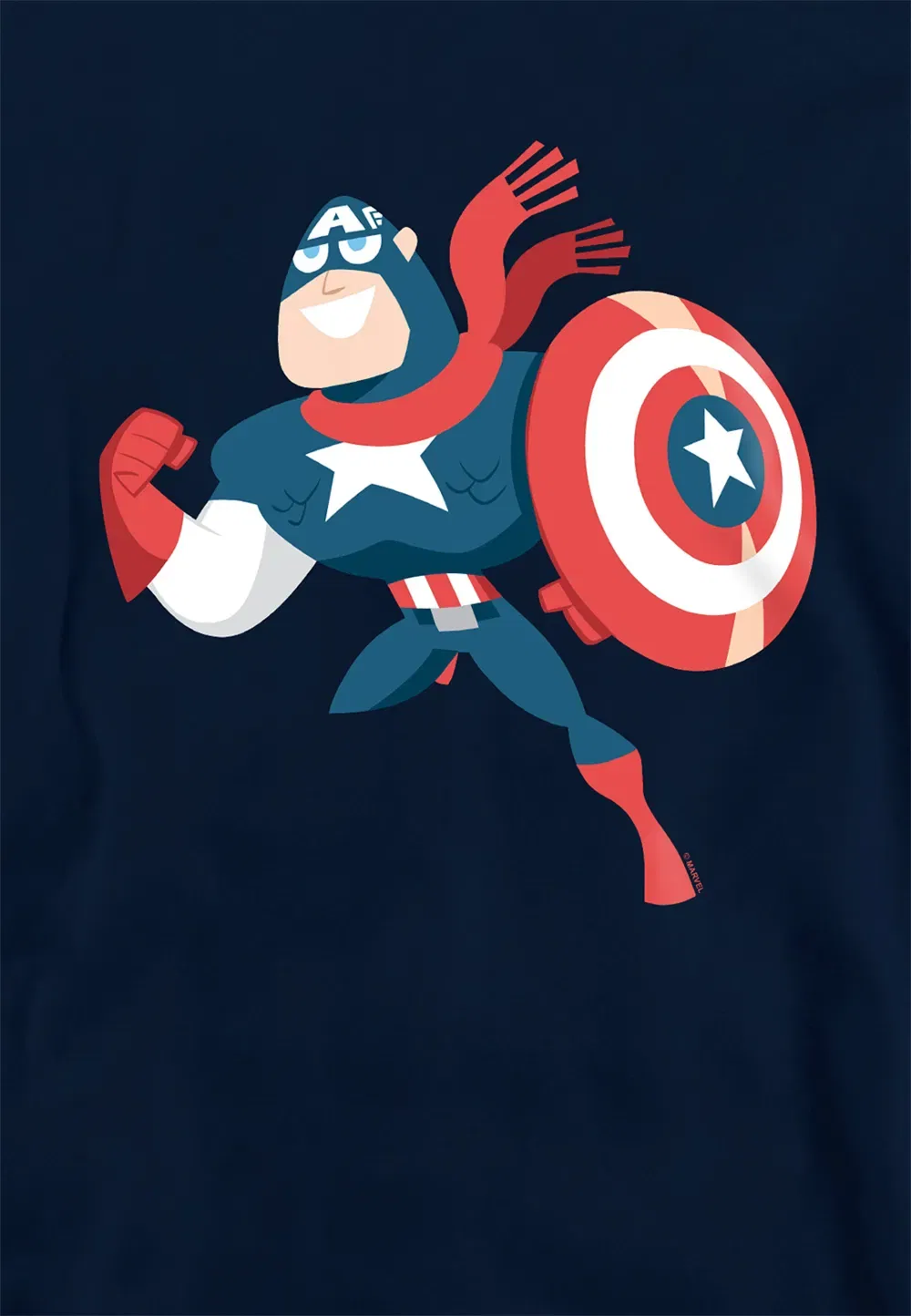 Детская худи Marvel Captain America Holiday Outfit, темно-синий, темно-синий — фото 2