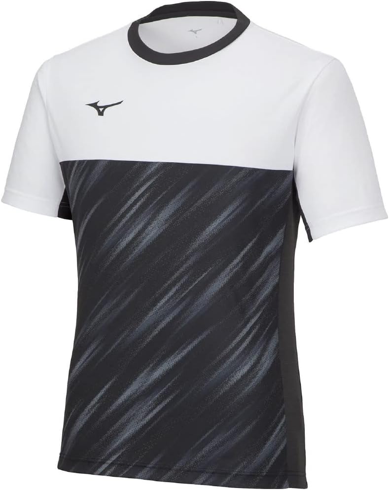 

Футбольная форма Mizuno P2MAA045, футболка с графическим принтом Solar Cut, короткий рукав, материал Solar Cut, черный
