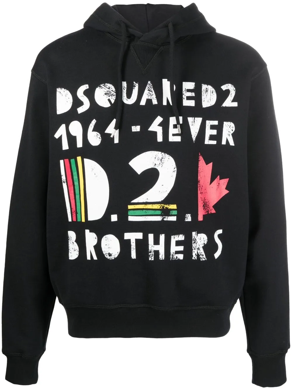 

Худи с графичным принтом DSQUARED2, черный