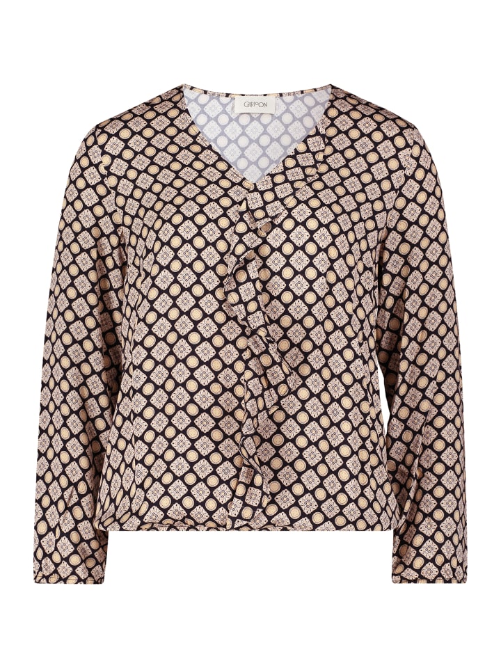 

Блуза CARTOON Blusenshirt mit Volant, цвет Blue/Rosé