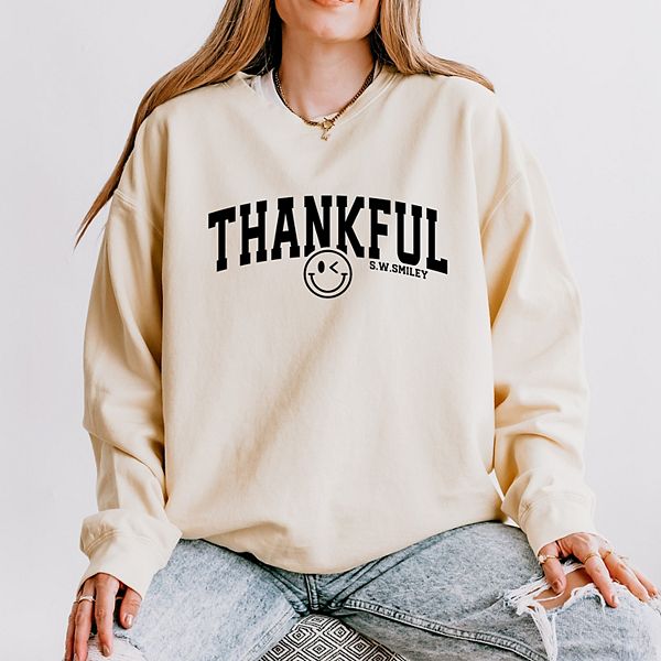 

SWSmiley thankful varsity arched - женский легкий свитшот с окраской в готовом виде Simply Sage Market, Ivory, Зеленый, SWSmiley thankful varsity arched - женский легкий свитшот с окраской в готовом виде Simply Sage Market, Ivory