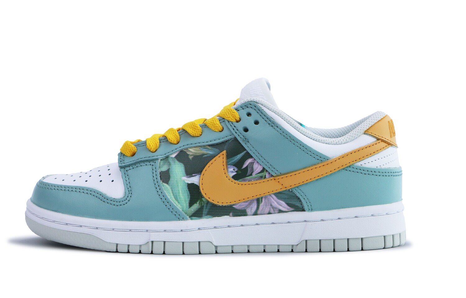 

Кроссовки Nike Dunk Skateboarding Shoes Women's Low-top Gray/Yellow, зеленый