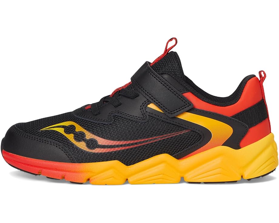 Детские кроссовки Saucony Flash Le (Little Kid/Big Kid) Saucony Kids, Black/Red — фото 4