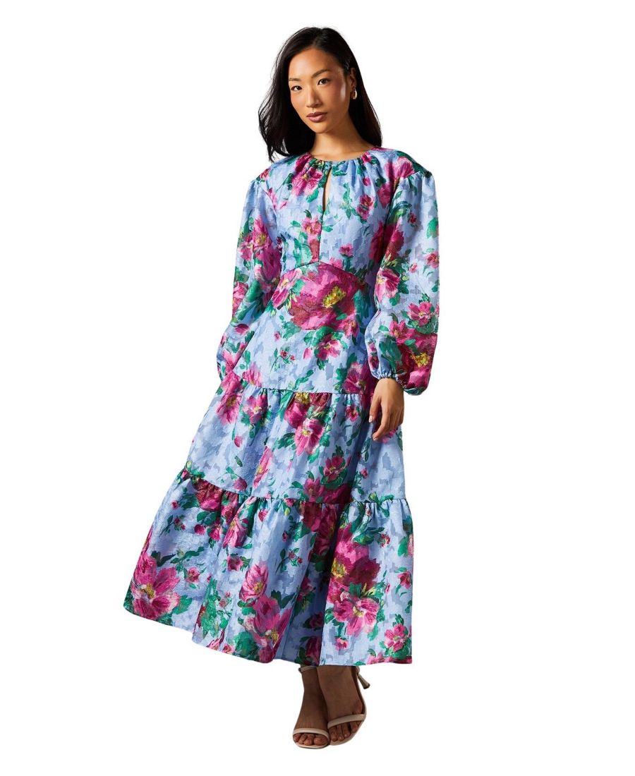 

Женское объемное платье из жаккарда с принтом Coast, Blue