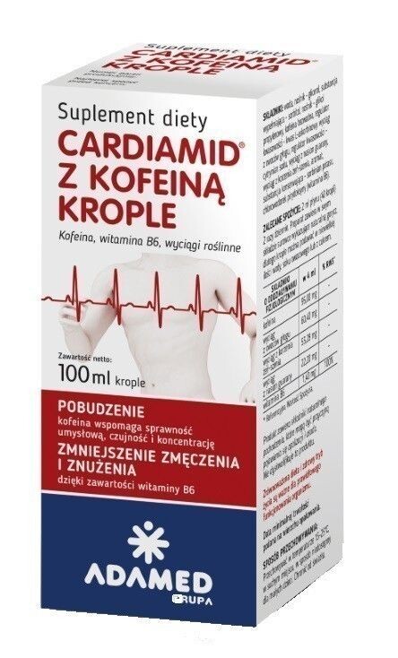 

Препарат, поддерживающий концентрацию Cardiamid z kofeiną, 100 мл