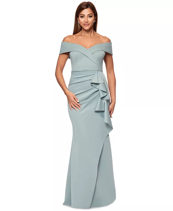 

Платье Scuba Off-The-Shoulder с открытыми плечами XSCAPE, зеленый