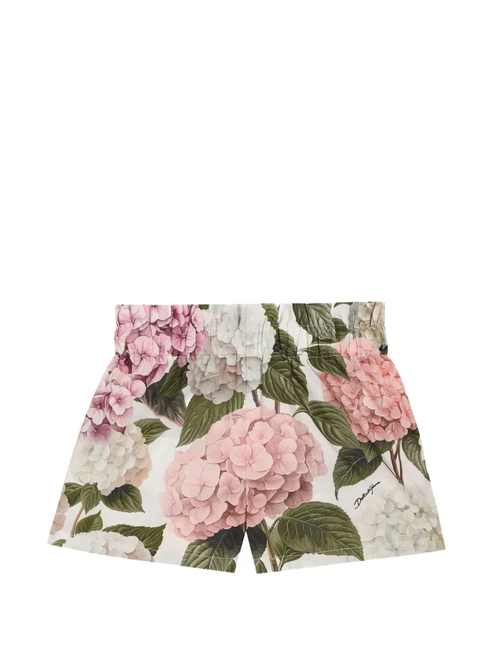 Поплиновые шорты с принтом Dolce & Gabbana Kids, белый