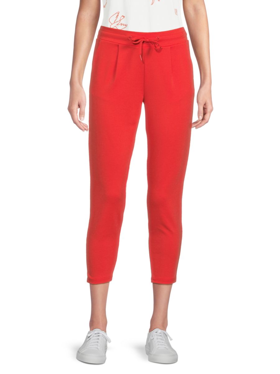 

Укороченные брюки на завязках ICHI, цвет Poppy Red