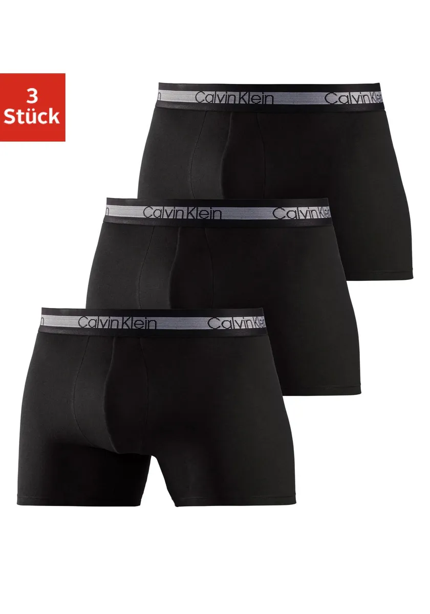 

Calvin Klein Underwear Трусы "Cooling" (3 шт.), пояс в тонкую полоску, черный