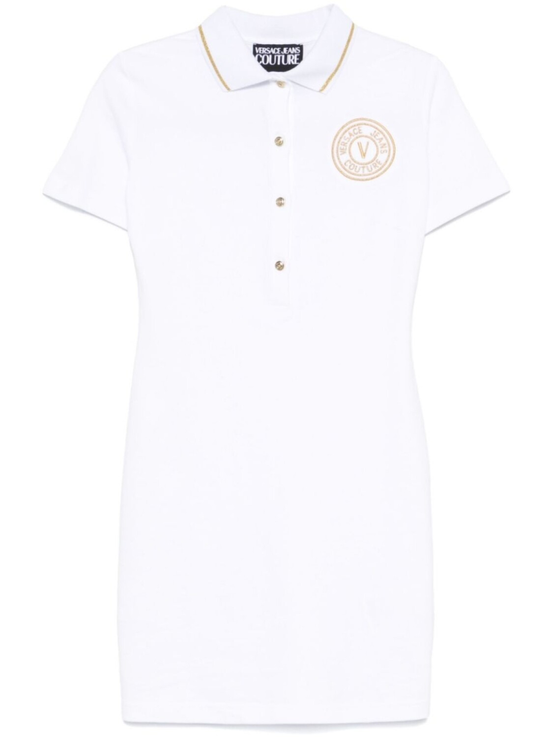 

Versace Jeans Couture платье мини из пике, белый