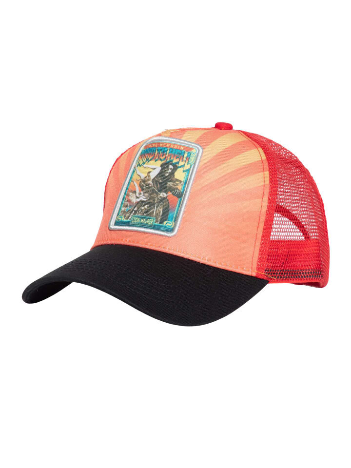 

Бейсболка King Kerosin Trucker Road to Hell, красный