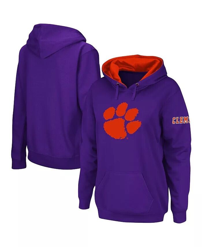 

Женский фиолетовый свитер с большим логотипом Clemson Tigers Stadium Athletic