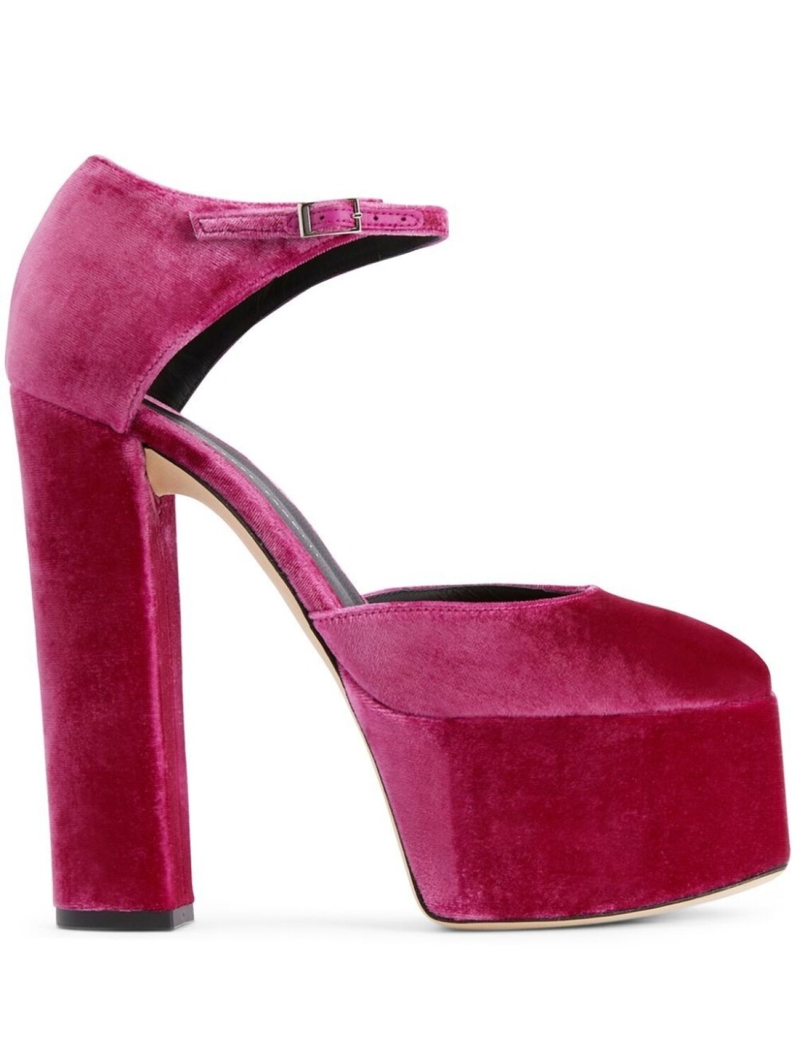 Giuseppe Zanotti бархатные туфли Bebe 150, розовый