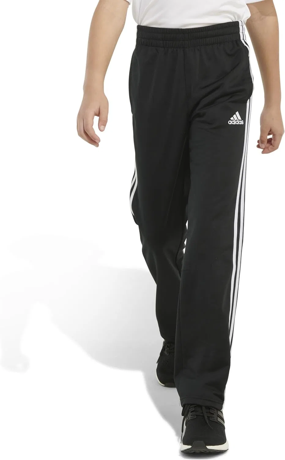 Спортивные брюки Adidas для мальчиков, культовые, прямого кроя, Iconic Adi Black — фото 4