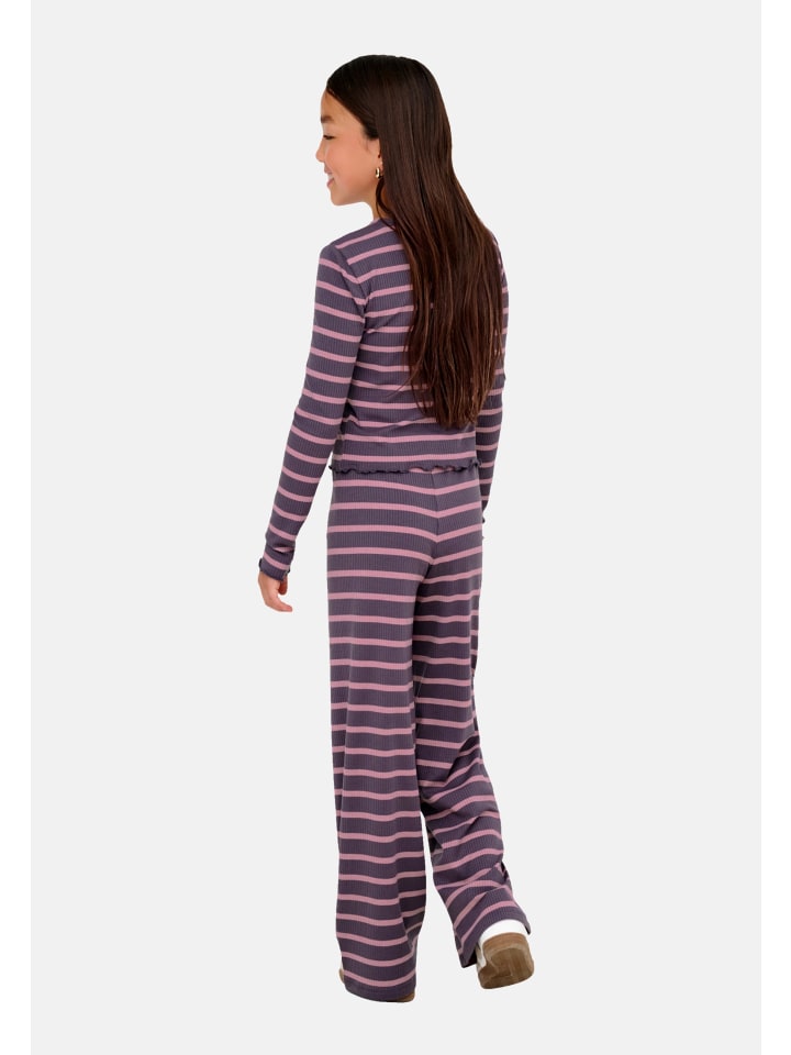 Вязаный свитер Ally Striped фиолетового цвета KIDS ONLY — фото 4