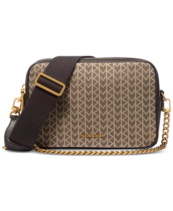 

Брюки Bryant Medium Double-Zip Chain Camera Crossbody Michael Kors, коричневый/бежевый