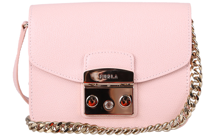 

Furla Метрополис коллекция кожаная маленькая квадратная сумка через плечо женская розовая