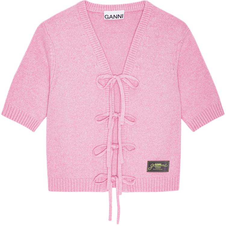 

Кардиган с коротким рукавом GANNI, розовый