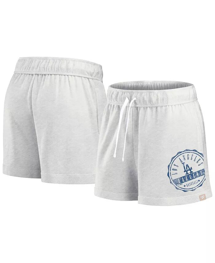 

Женские шорты Oatmeal Los Angeles Dodgers Oversized Badge Lounge Fanatics
